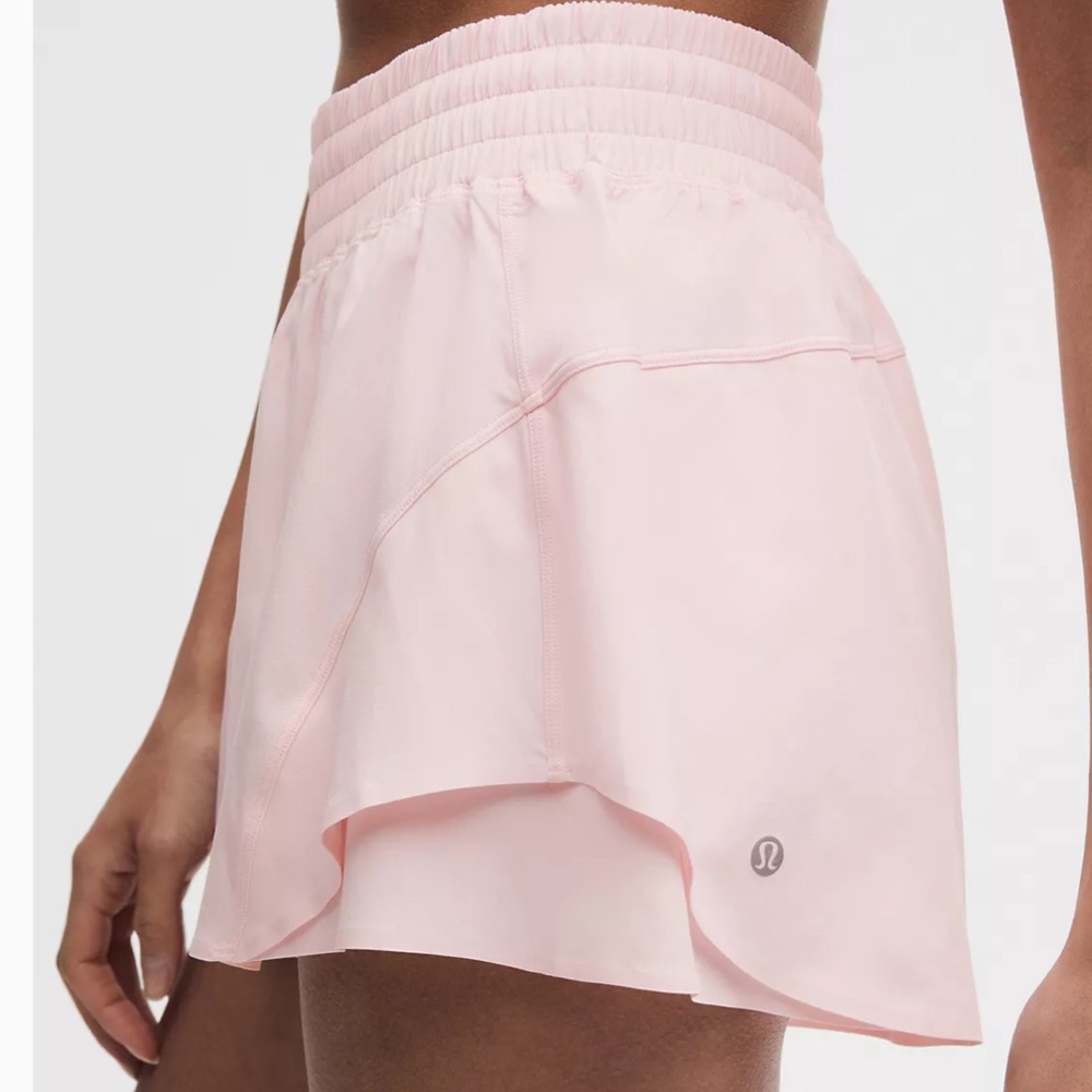 lululemon athletica Women's Light Pink Athletic Running Shorts - Picture 4 of 16